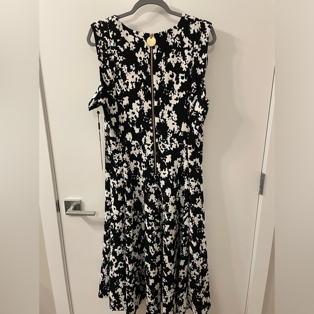 Calvin Klein Black and White Floral Dress